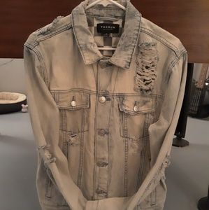 Distressed Bleached Denim Jacket